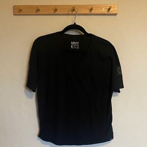 Marc New York Black Short Sleeve V Neck Tee